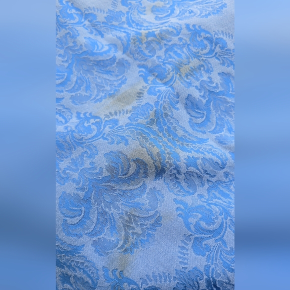 Rare-Vintage "Hanukkah" Blue Damask-Tablecloth Large 58 x 139" - Picture 4 of 14